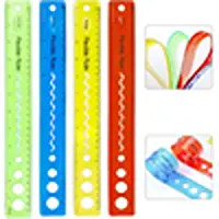 Colorful bendable flexible plastic rulers for students and school work
