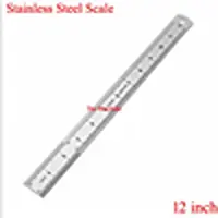 12 inch stainless steel metal ruler scale for drawing and measuring