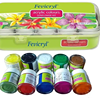 Premium Fevicryl Acrylic Colours Sunflower Kit containing 10 shades of 15ml each for hobbyists and DIY crafts.