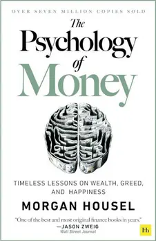he Psychology of Money book cover by Morgan Housel showing a brain-shaped maze icon.